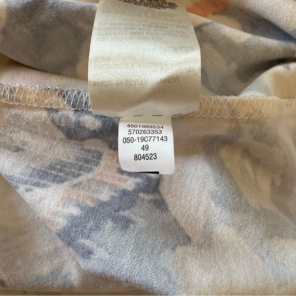 Chico's Floral Multicolor Twist Sleeve Jersey Knit T Shirt Mini Dress Size S - Picture 10 of 13